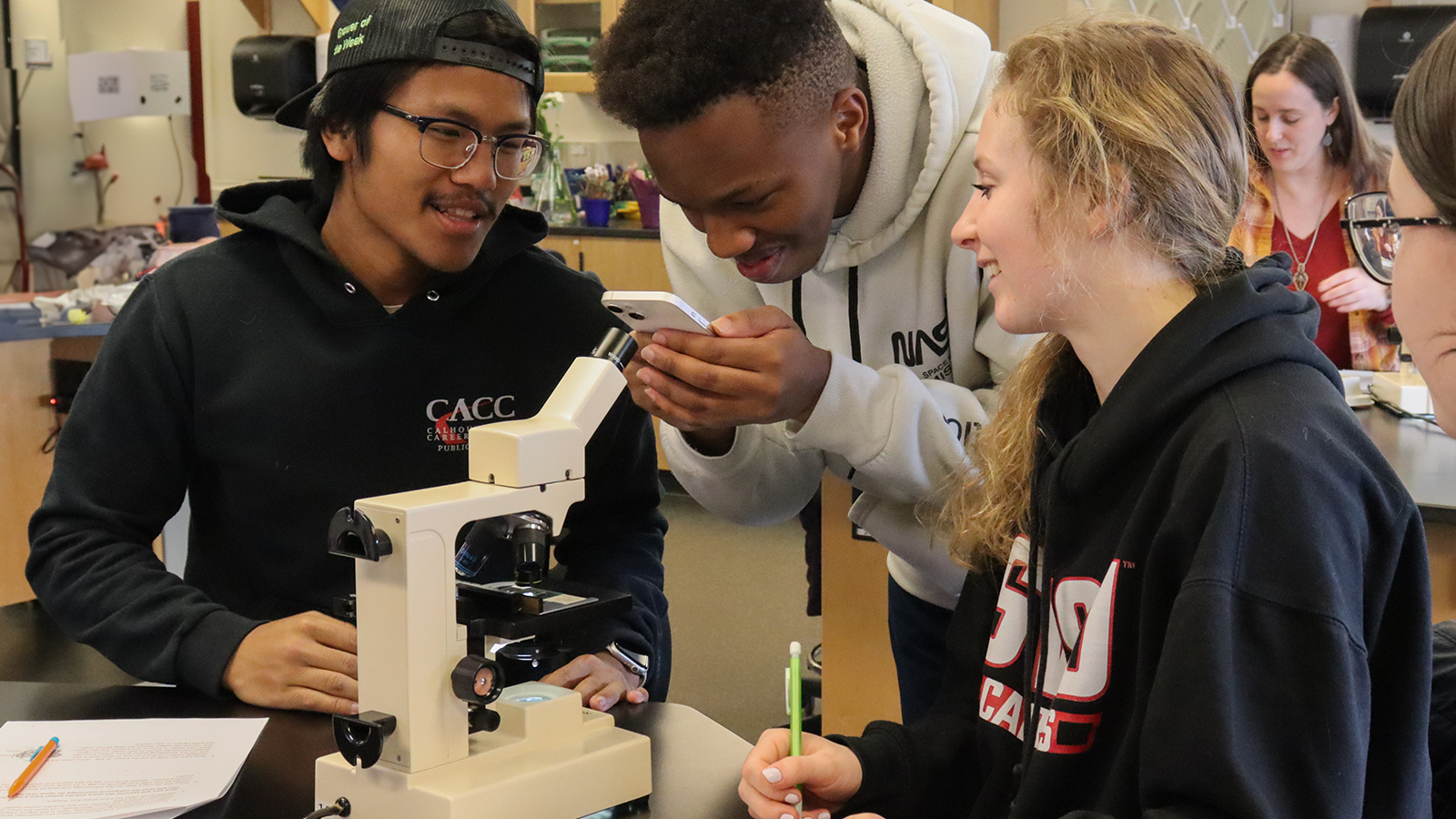 Students in a biology class