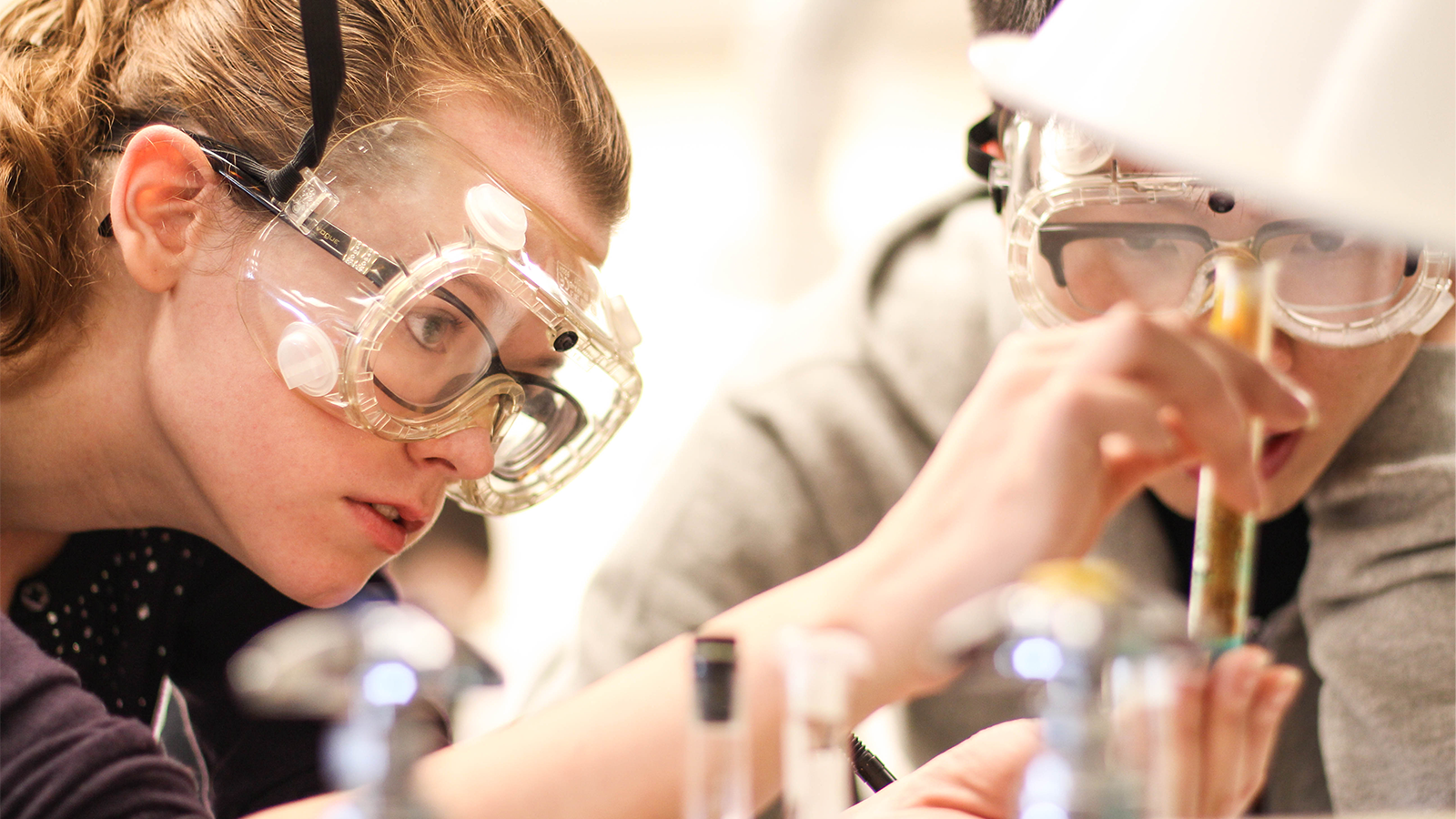 Students in a chemistry class