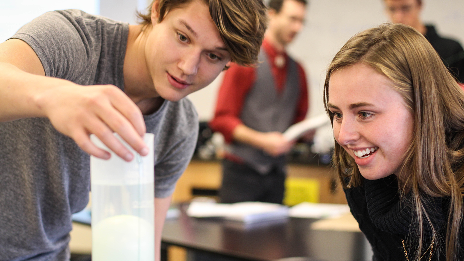 Students in a physics class