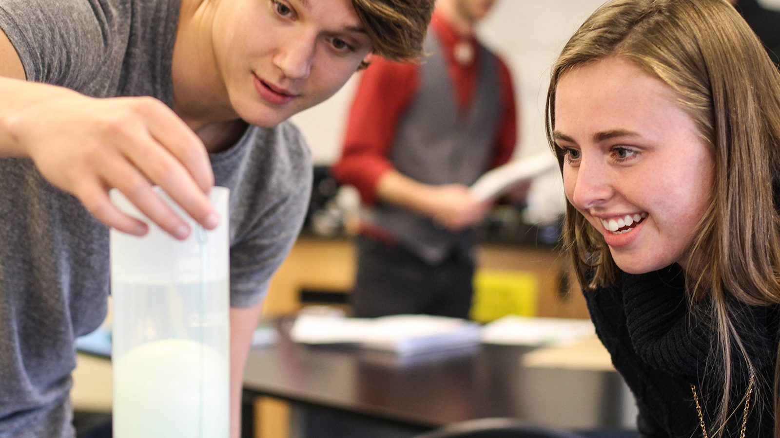 Students in a physics class