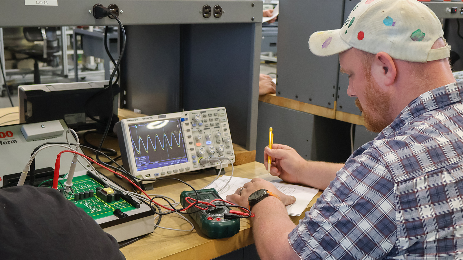 Student in a skilled trades class