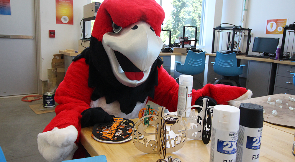 Rocky working in the Fab Lab