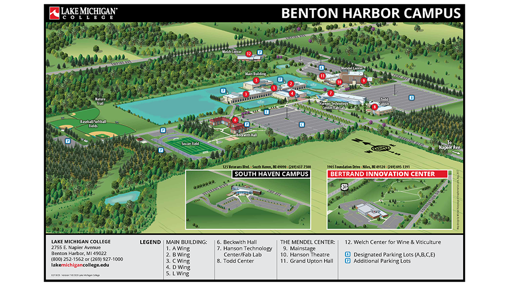 Map of LMC campuses