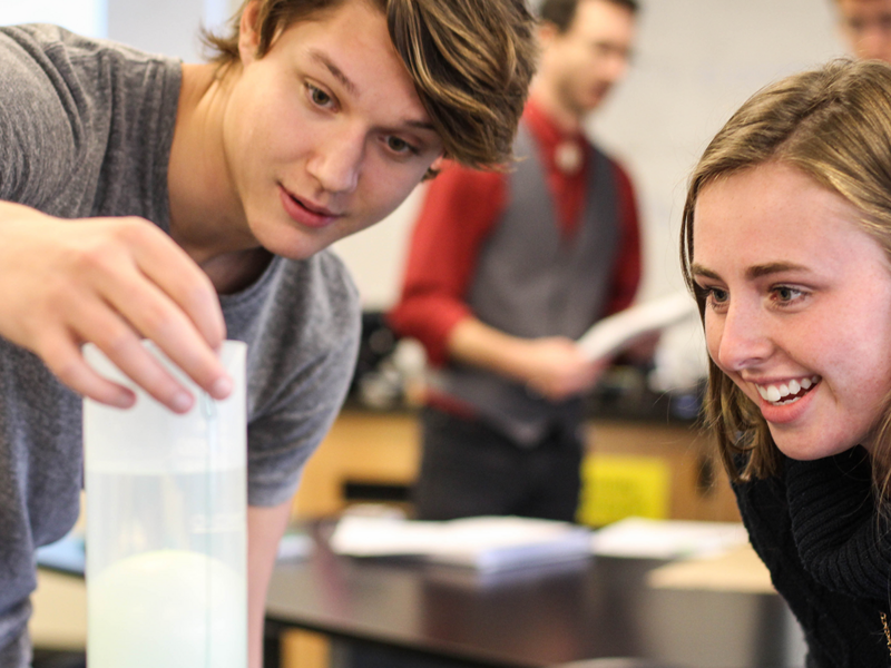 Students in a physics class