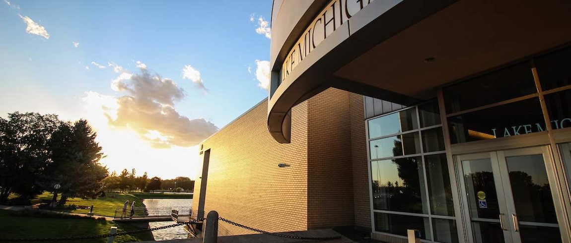 Benton Harbor campus at sunset