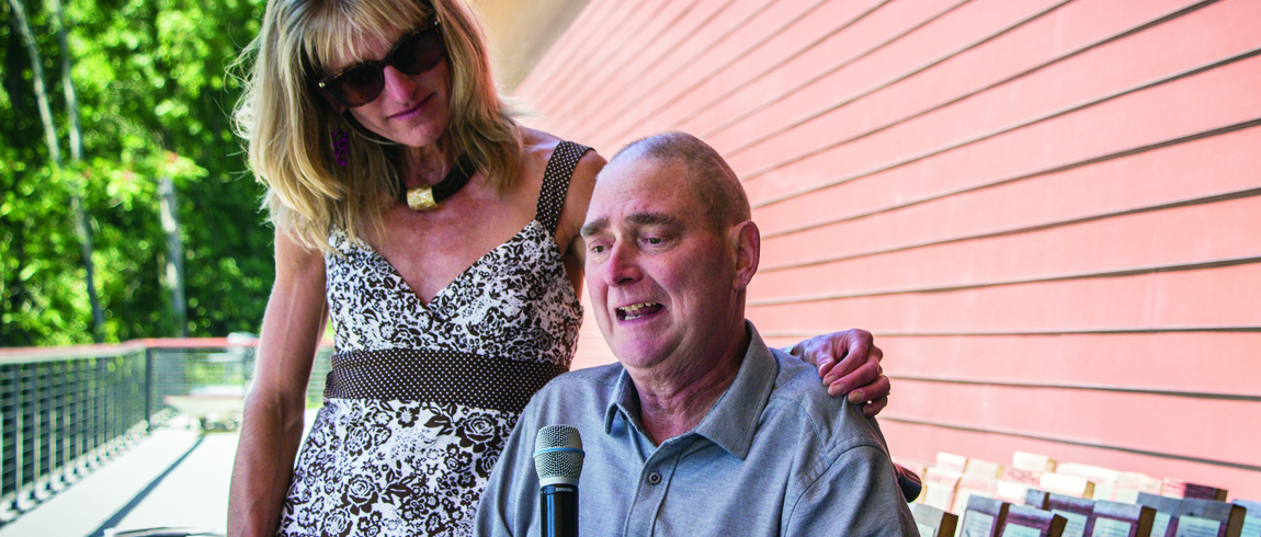 Mike Welch speaks at the Welch Center ribbon cutting