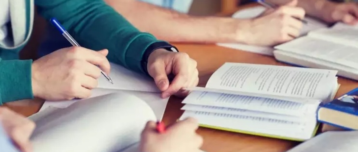 Students studying