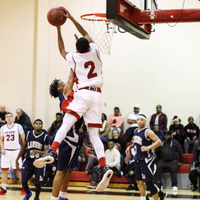 LMC Basketball. Player #2 scores with a layup!