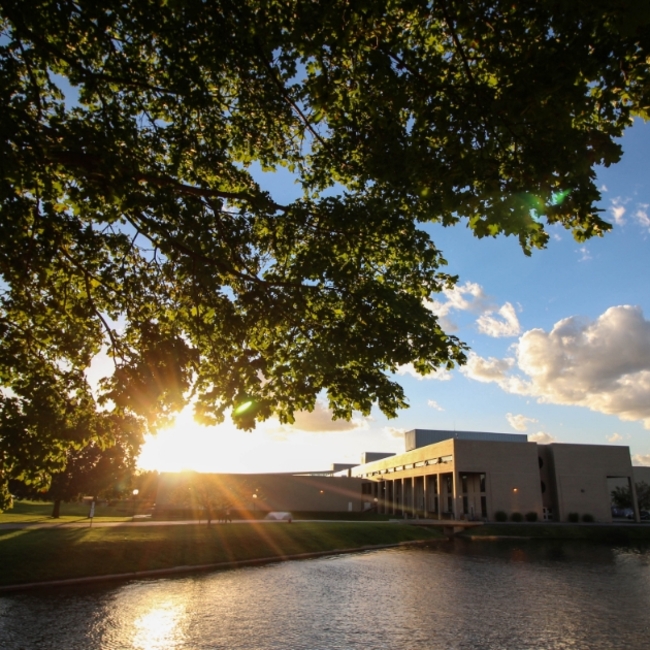 View across the water as the sun makes its trip across the sky.