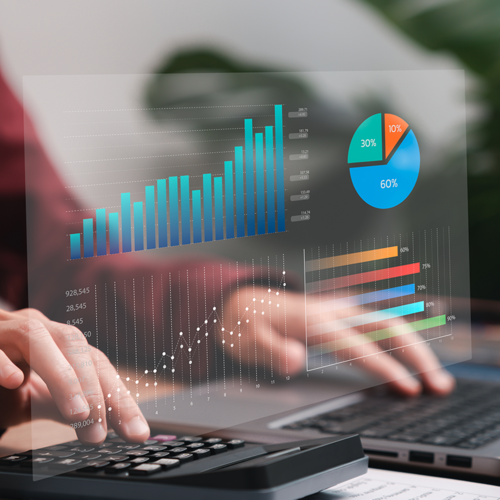 Accounting charts on a computer