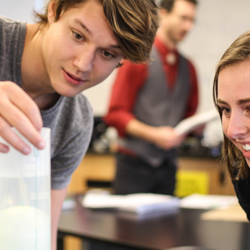 Students in a physics class